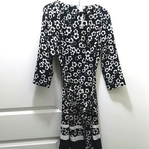 NWT H&M 3/4 sleeve black and white dress